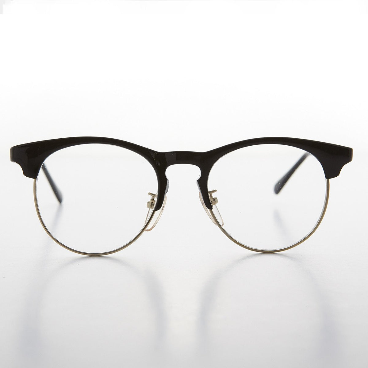 Sunglass Museum Clear Frame Hipster Clear Lens Vintage Glasses - Sanders - Clear