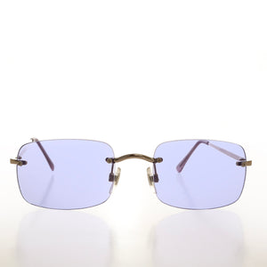 90s Simple Rectangular Rimless Sunglass