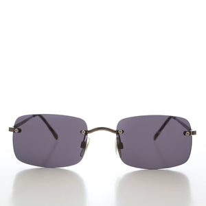 90s Simple Rectangular Rimless Sunglass