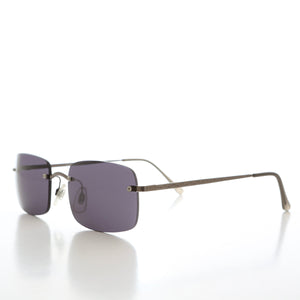 90s Simple Rectangular Rimless Sunglass