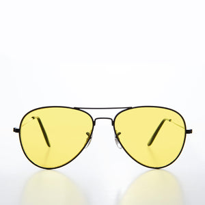 Classic Yellow Lens Pilot Sunglasses