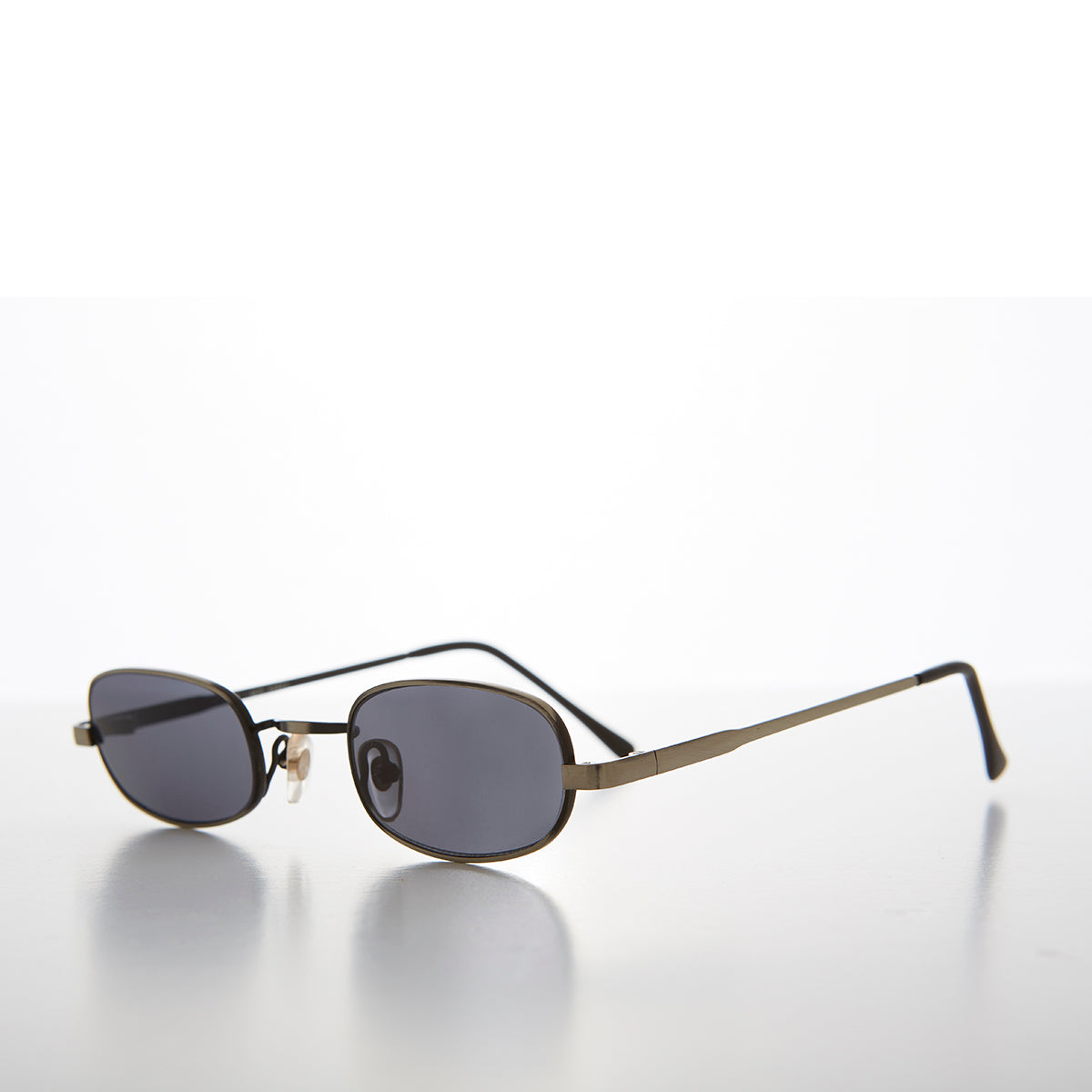 Tiny Half Frame Rectangular 90s Vintage Sunglass - Carson