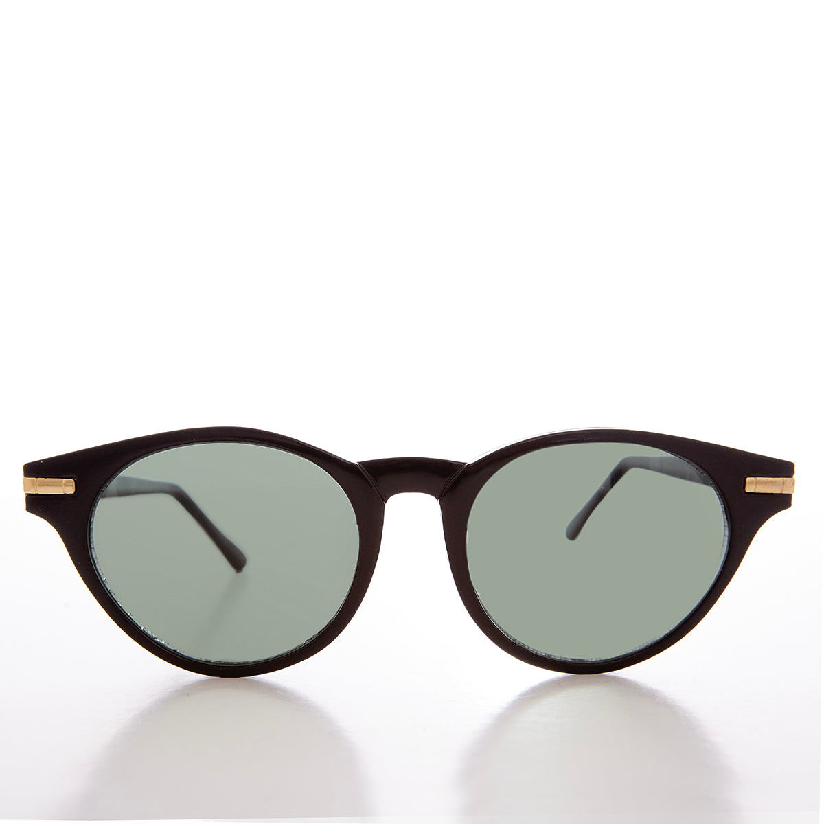 Round Horn Rim Retro Sunglasses 