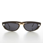 Load image into Gallery viewer, Rectangular 80s Sunglass with Gold Accents
