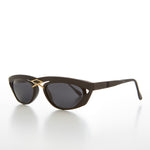 Load image into Gallery viewer, Rectangular 80s Sunglass with Gold Accents
