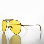 Load image into Gallery viewer, Yellow Lens Aviator with Classic Brow Bar
