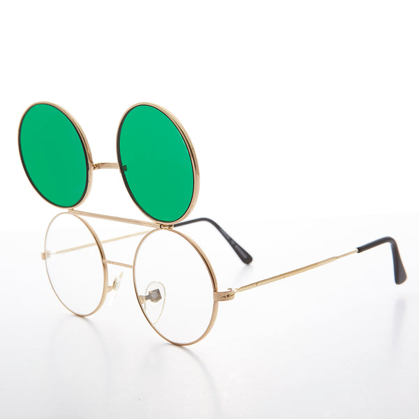 80s Round Flip Up Lens Dwayne Wayne Sunglass Dwayne Sunglass Museum 