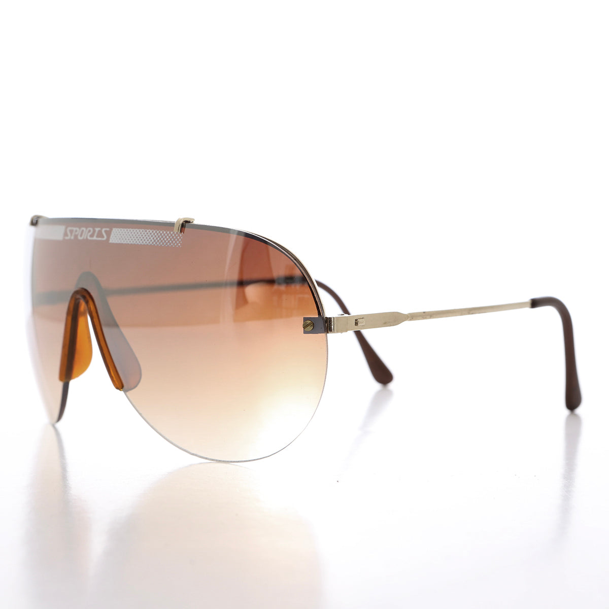 Rimless 80s Aviator Sunglasses