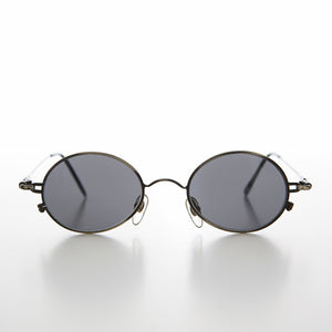 Oval Metal Spectacles 90s Vintage Sunglasses