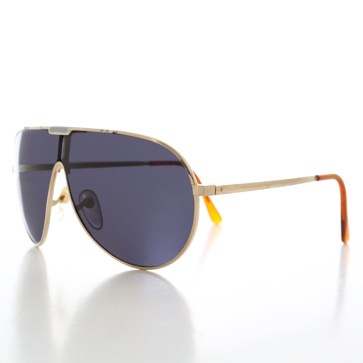 80s Sporty Gold Aviator Sunglasses 