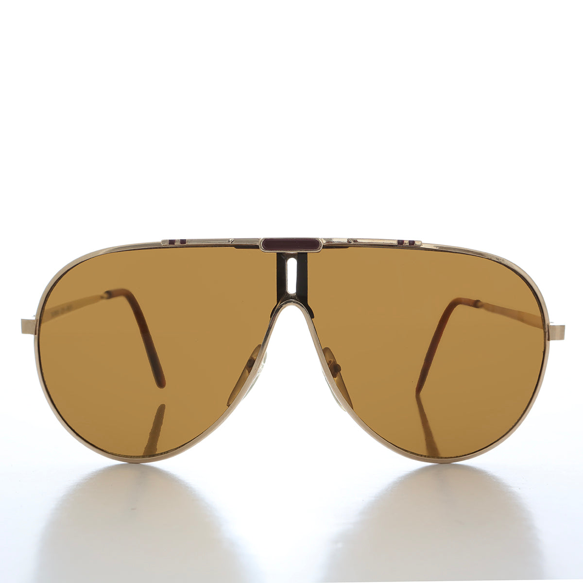 80s Sporty Gold Aviator Sunglasses 