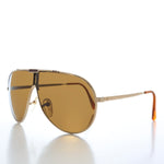 Load image into Gallery viewer, 80s Sporty Gold Aviator Sunglasses 
