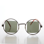 Load image into Gallery viewer, 80s Round Frame Sunglass with Square Lens
