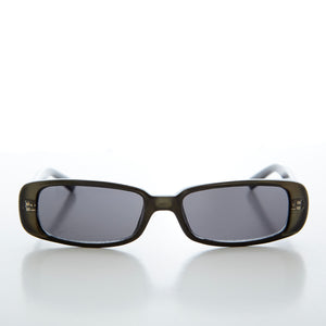 Sleek Rectangular Mod 90s Sunglasses - Hunter