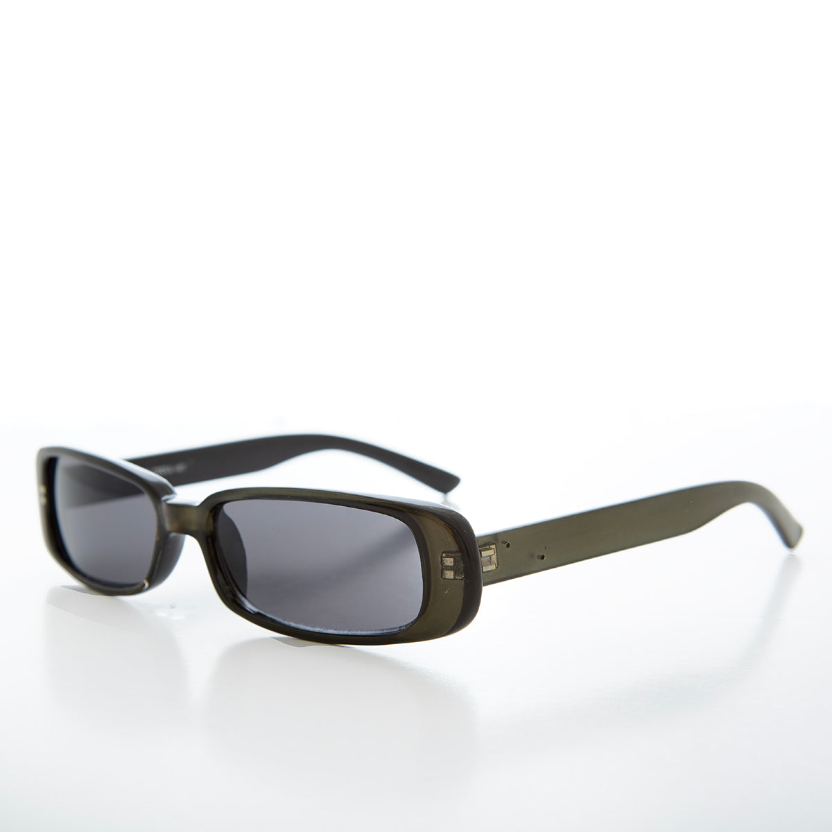 Sleek Rectangular Mod 90s Sunglasses - Hunter