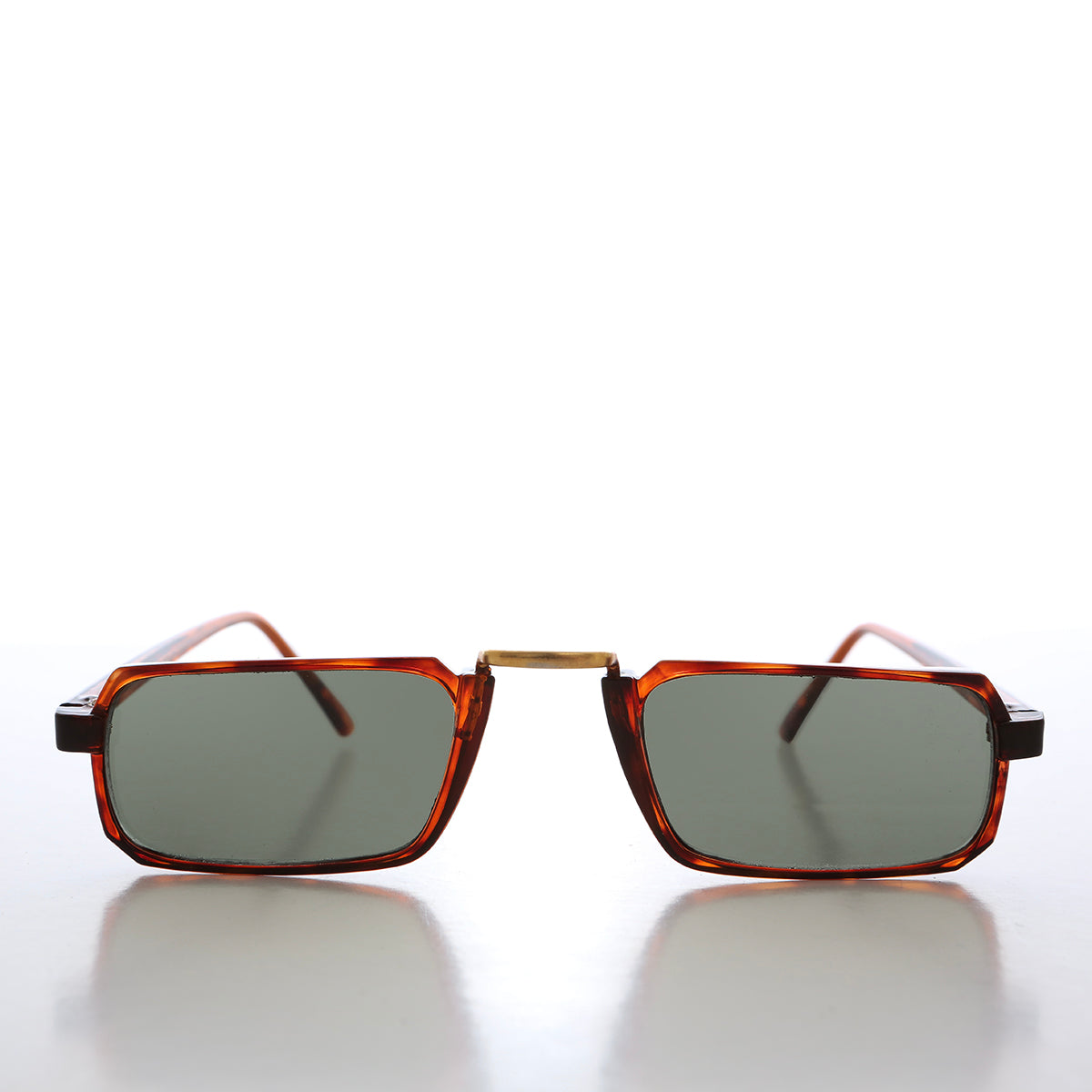 Simple Rectangular Slim Vintage Sunglasses 