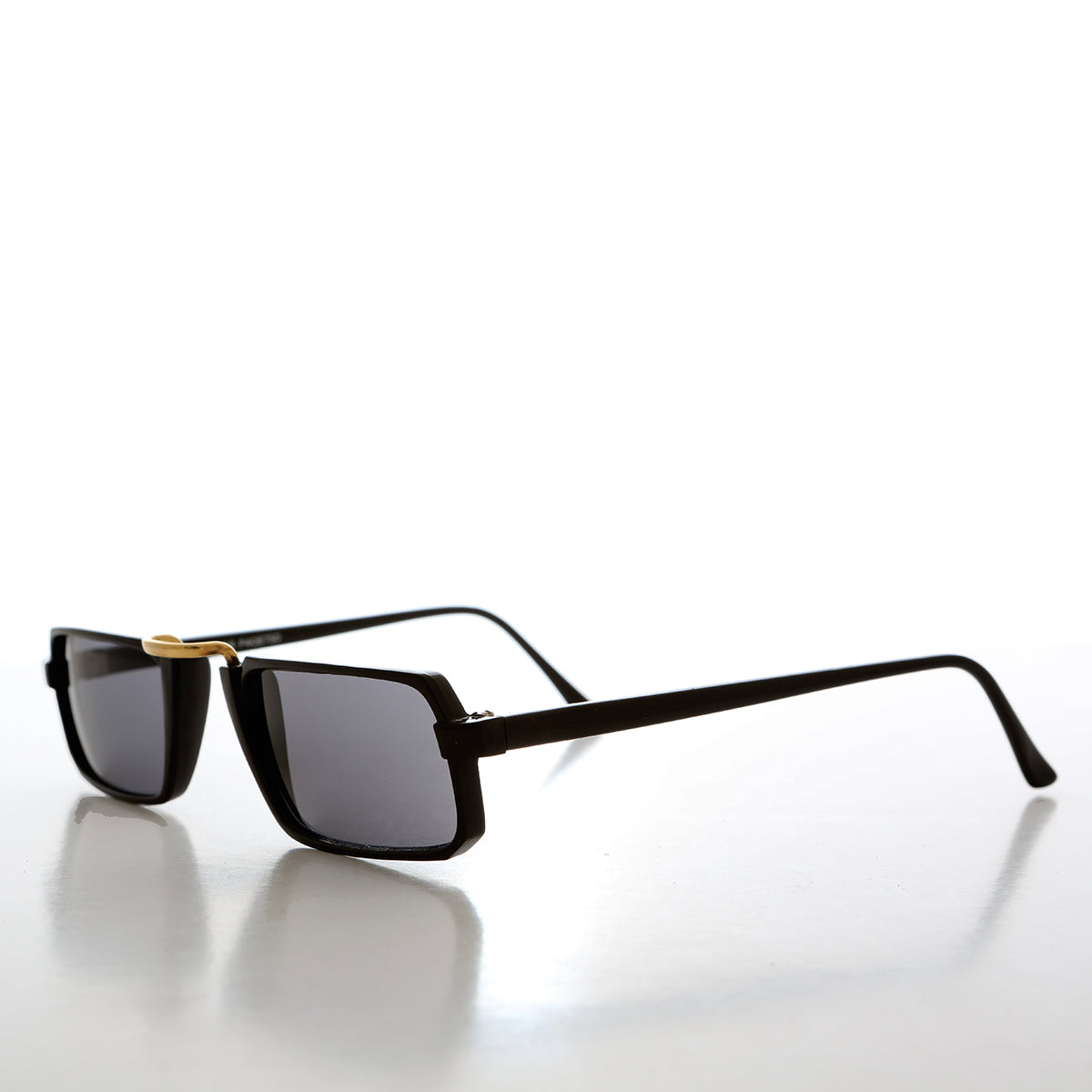 Simple Rectangular Slim Vintage Sunglasses 