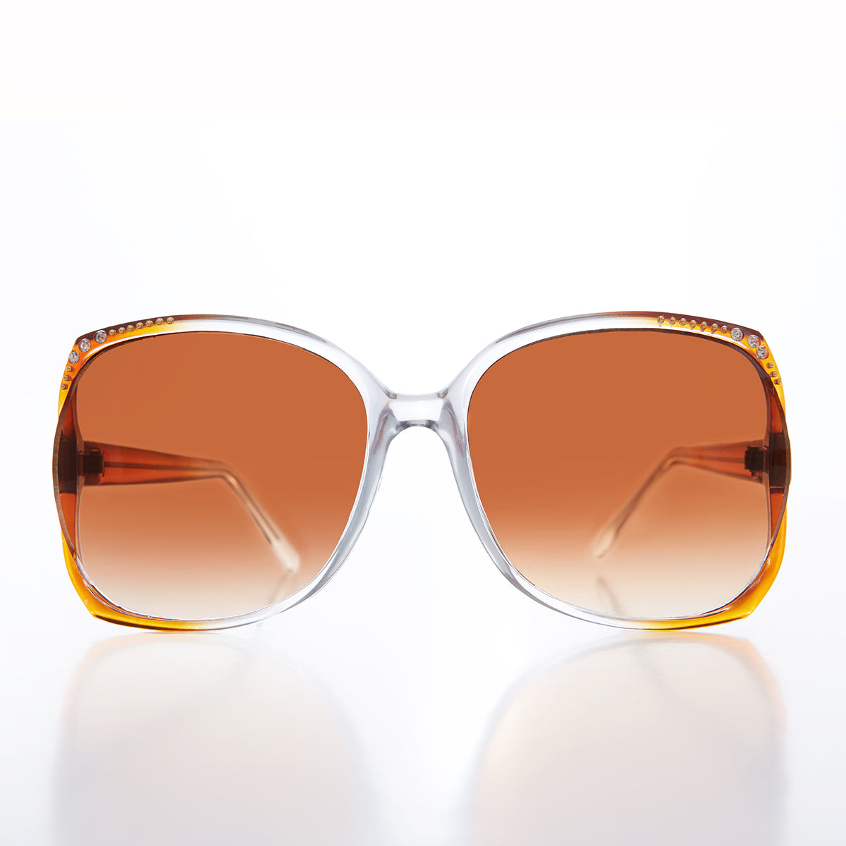 Oversized Women's Sunglass with Rhinestones