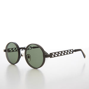 Geometric Round Punk Metal Vintage Sunglass - Lex