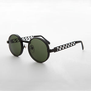 Geometric Round Punk Metal Vintage Sunglass - Lex