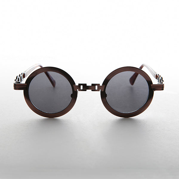 Round Vintage Sunglass with Chain Bridge - Link