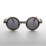 Load image into Gallery viewer, Round Vintage Sunglass with Chain Bridge - Link
