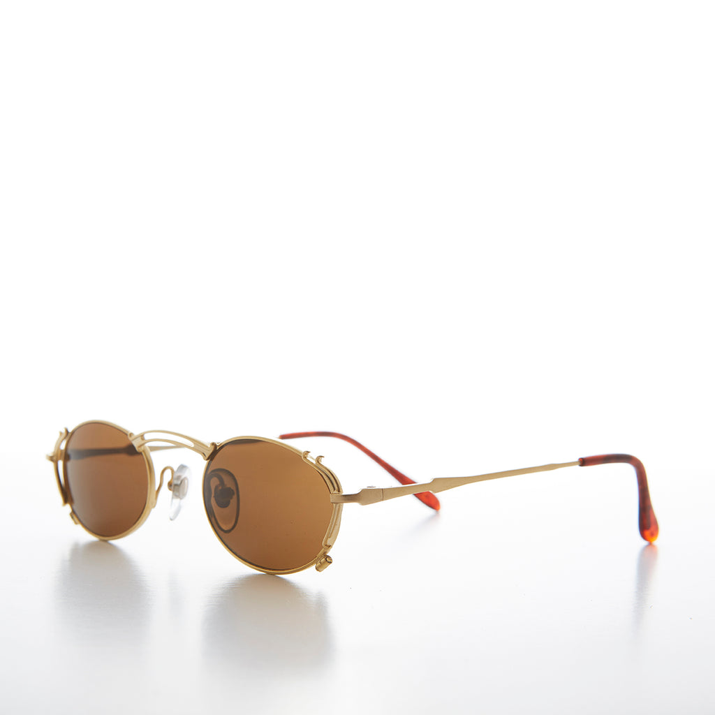 oval gold sunglasses