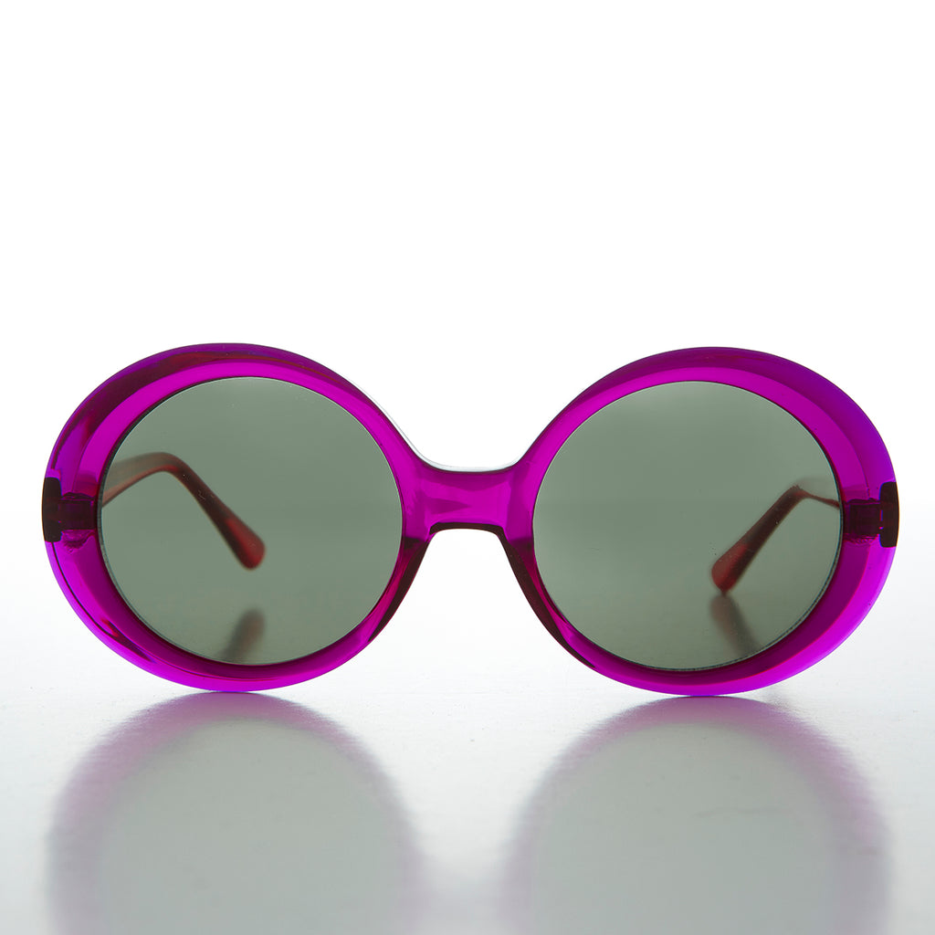 round purple sunglasses