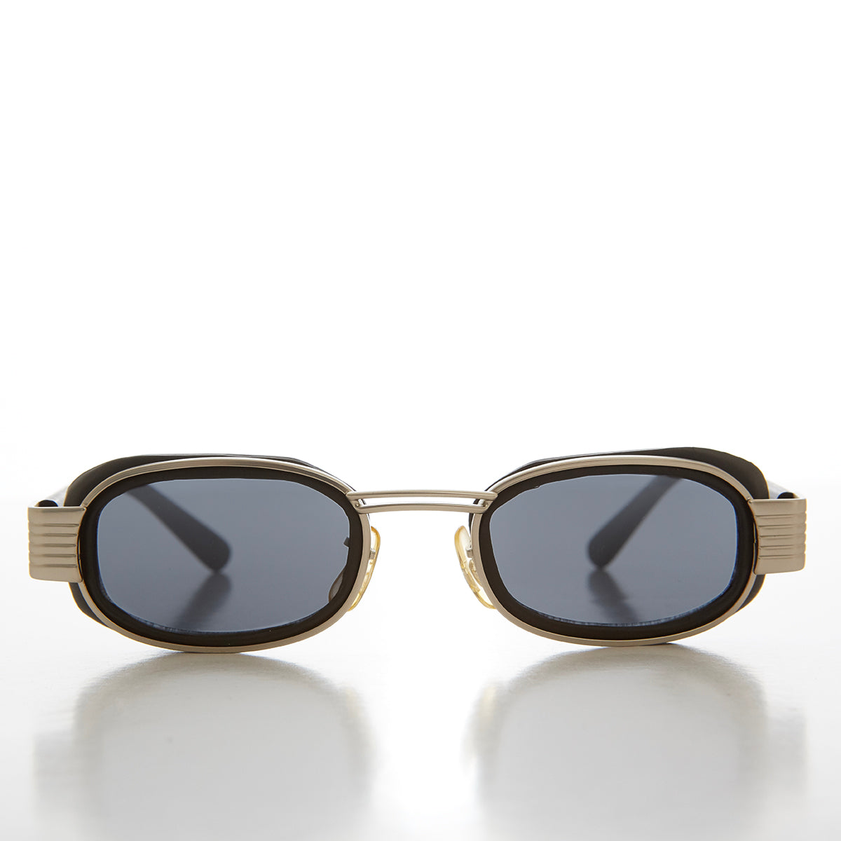 Rectangular Sunglass with Goggle Rim