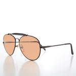 Load image into Gallery viewer, Classic Brow Bar Metal Aviator Sunglass
