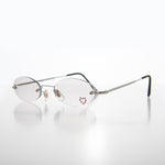 Load image into Gallery viewer, Micro Sunglass with Heart Rhinestone Accent
