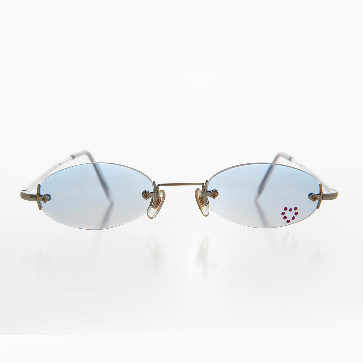 oval rimless sunglasses