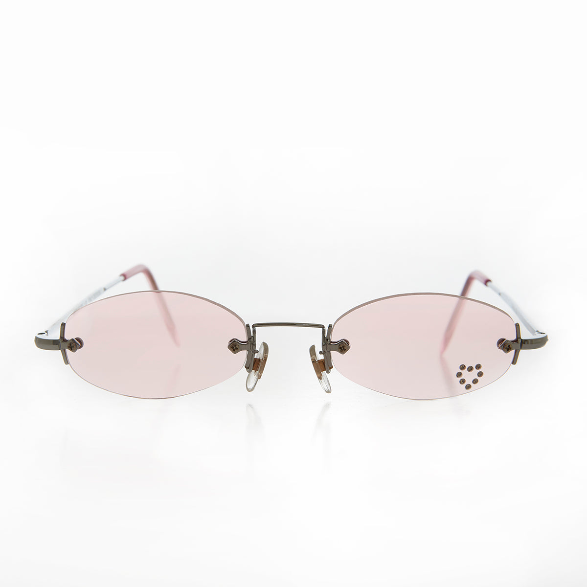 Micro Sunglass with Heart Rhinestone Accent