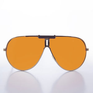 Gold Racer Aviator Sunglasses