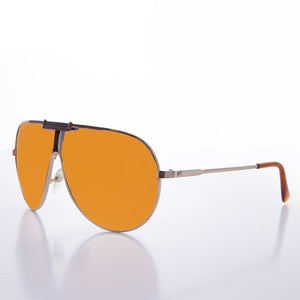 Gold Racer Aviator Sunglasses