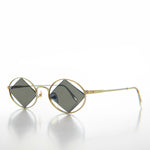 Load image into Gallery viewer, Diamond Floating Lens Oval Vintage Sunglass
