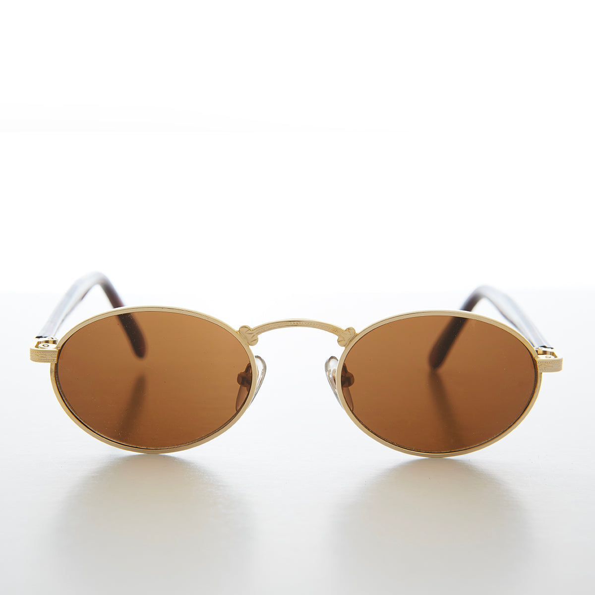 Small Oval Metal Vintage Sunglasses