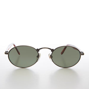 Small Oval Metal Vintage Sunglasses