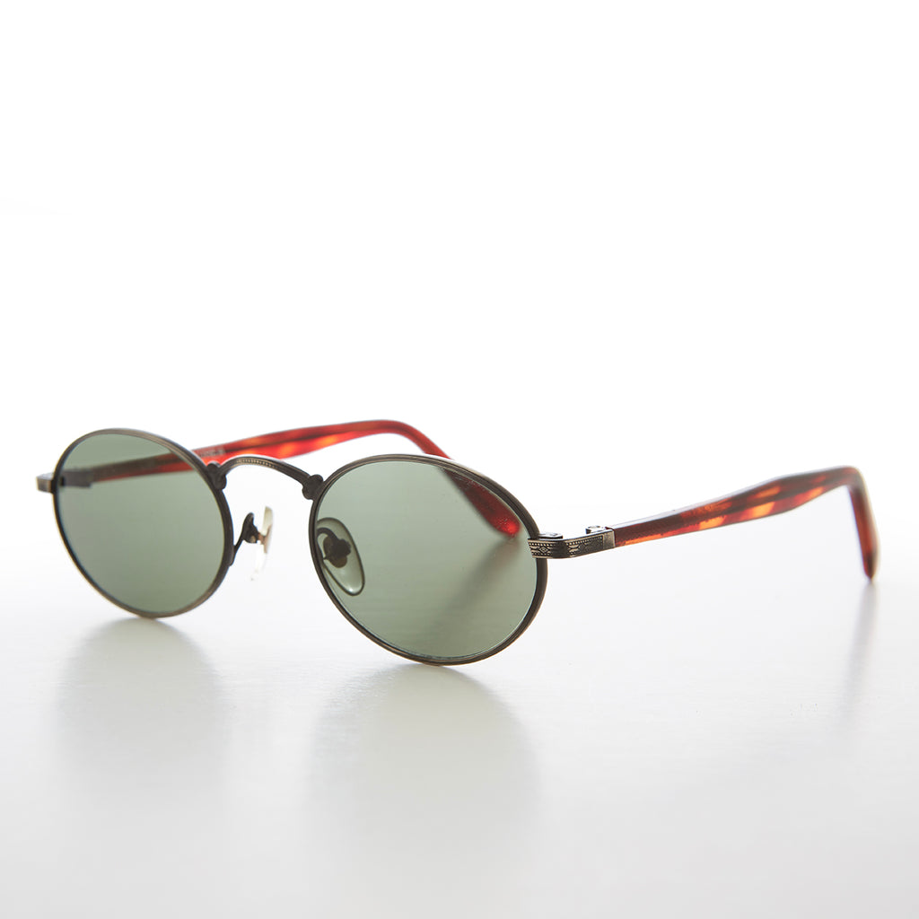 Small Oval Metal Vintage Sunglasses