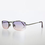 Load image into Gallery viewer, Rimless 90s Rectangle Sunglass with Two Color Lens
