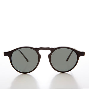 Round Acetate Horn Rim Sunglasses