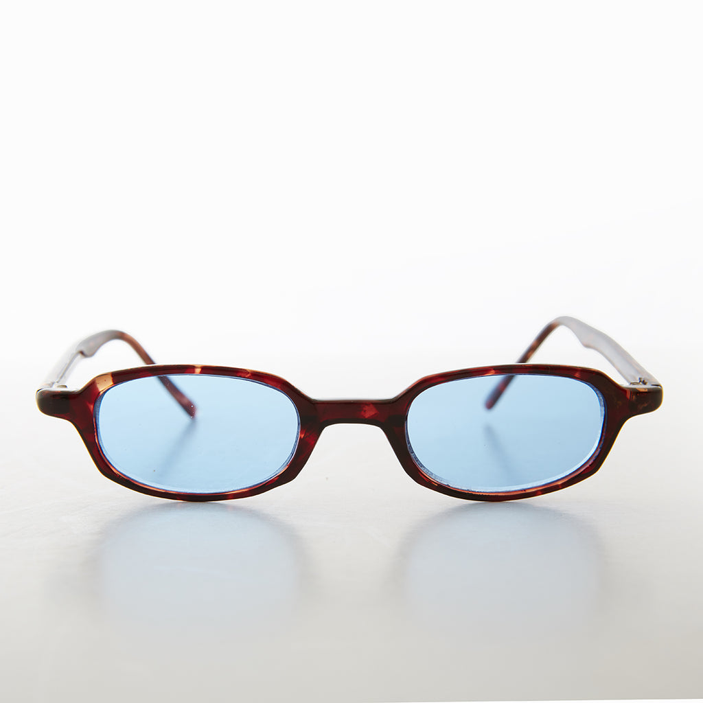 blue lens small sunglasses