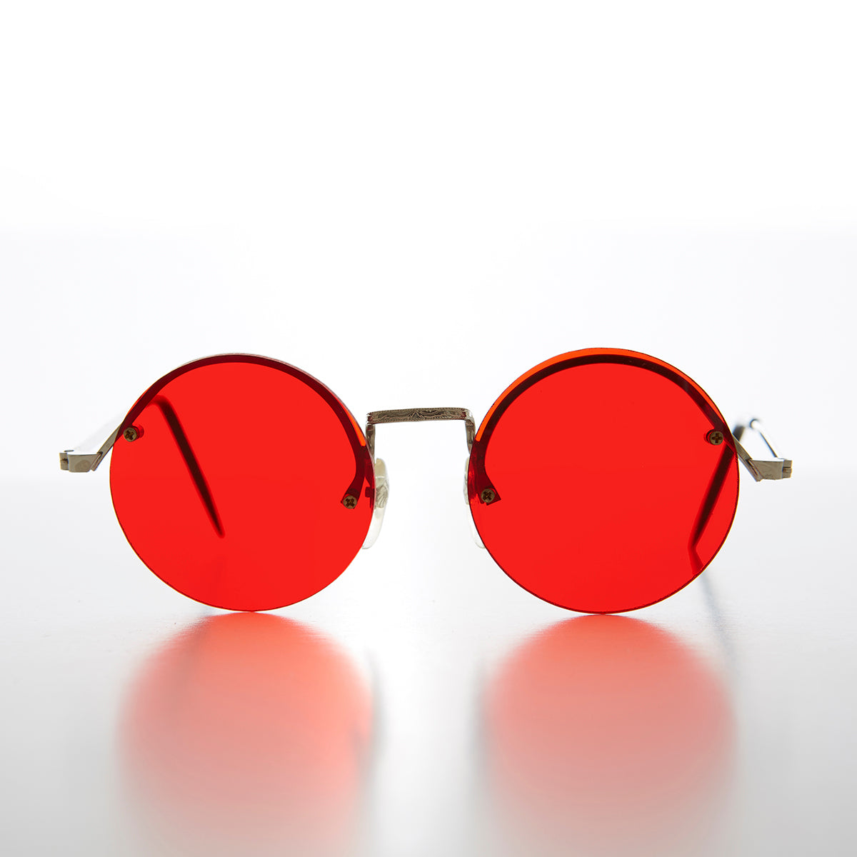 Round Hippy Sunglass with Colored Lenses - Swami