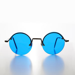 round blue lens