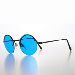 round blue lens