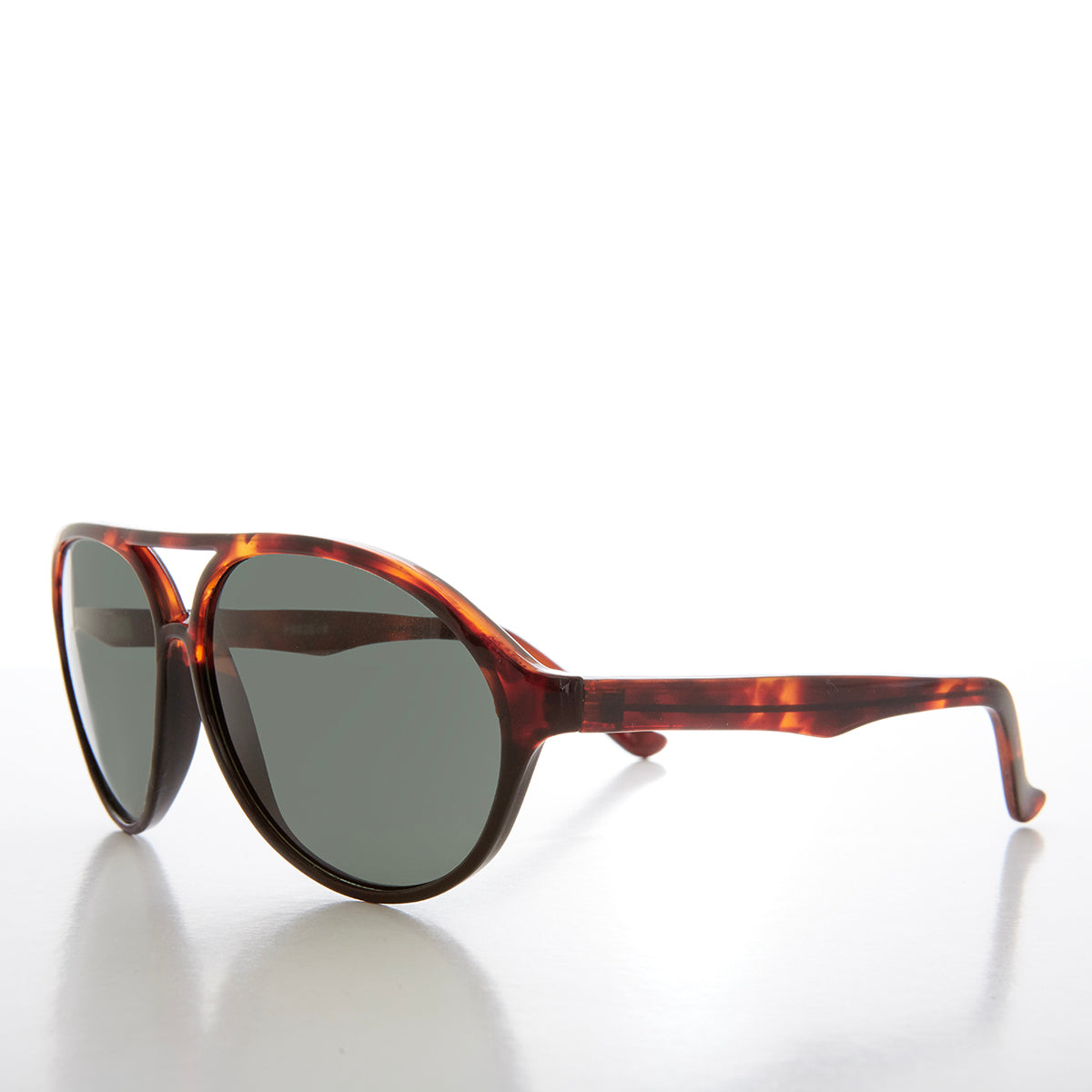 Curved Aviator Sunglass with Glass Lens