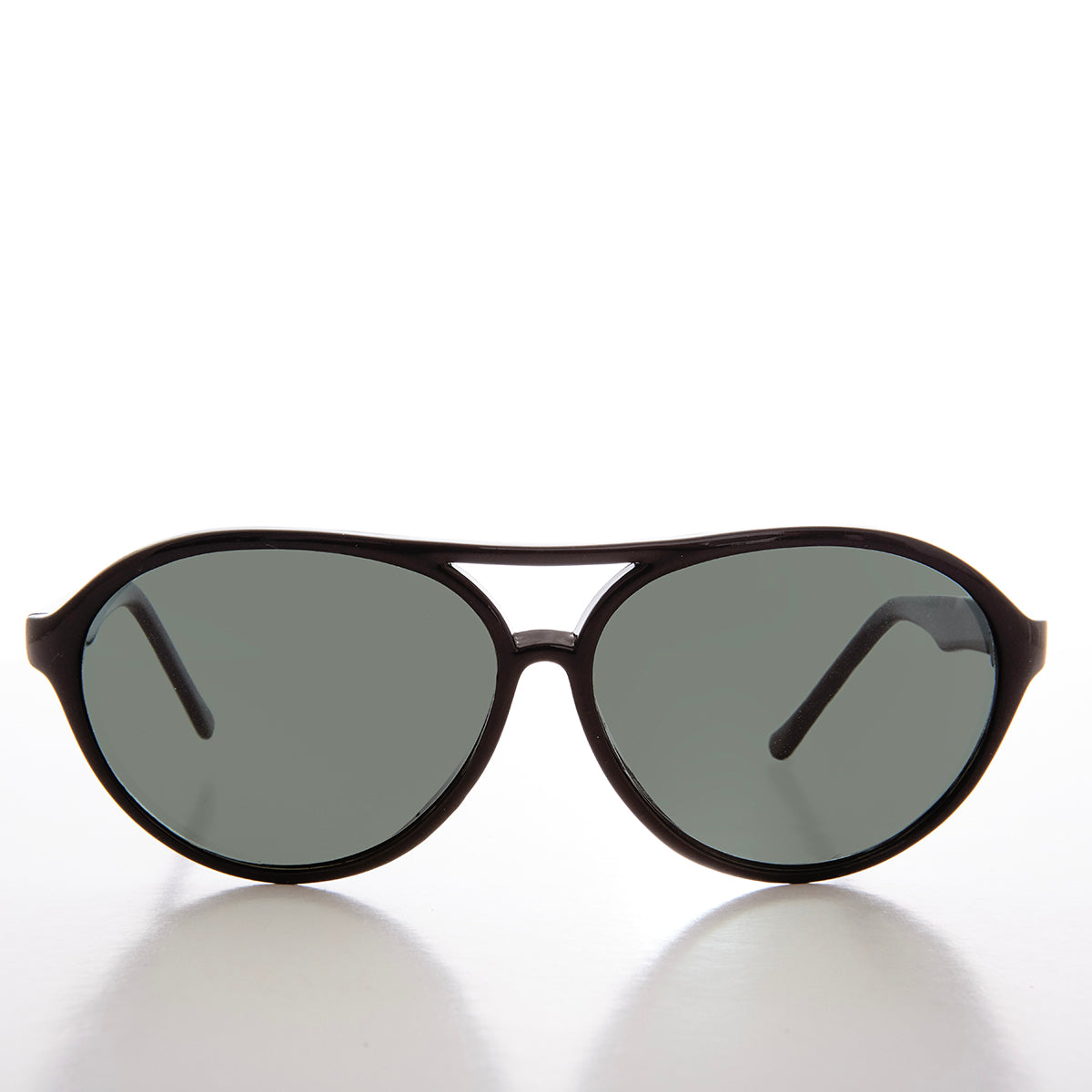 Curved Aviator Sunglass with Glass Lens