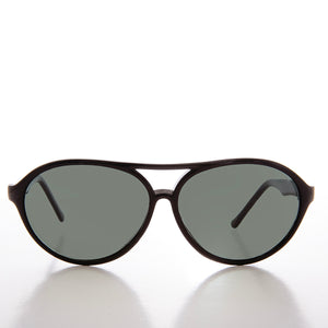 Curved Aviator Sunglass with Glass Lens