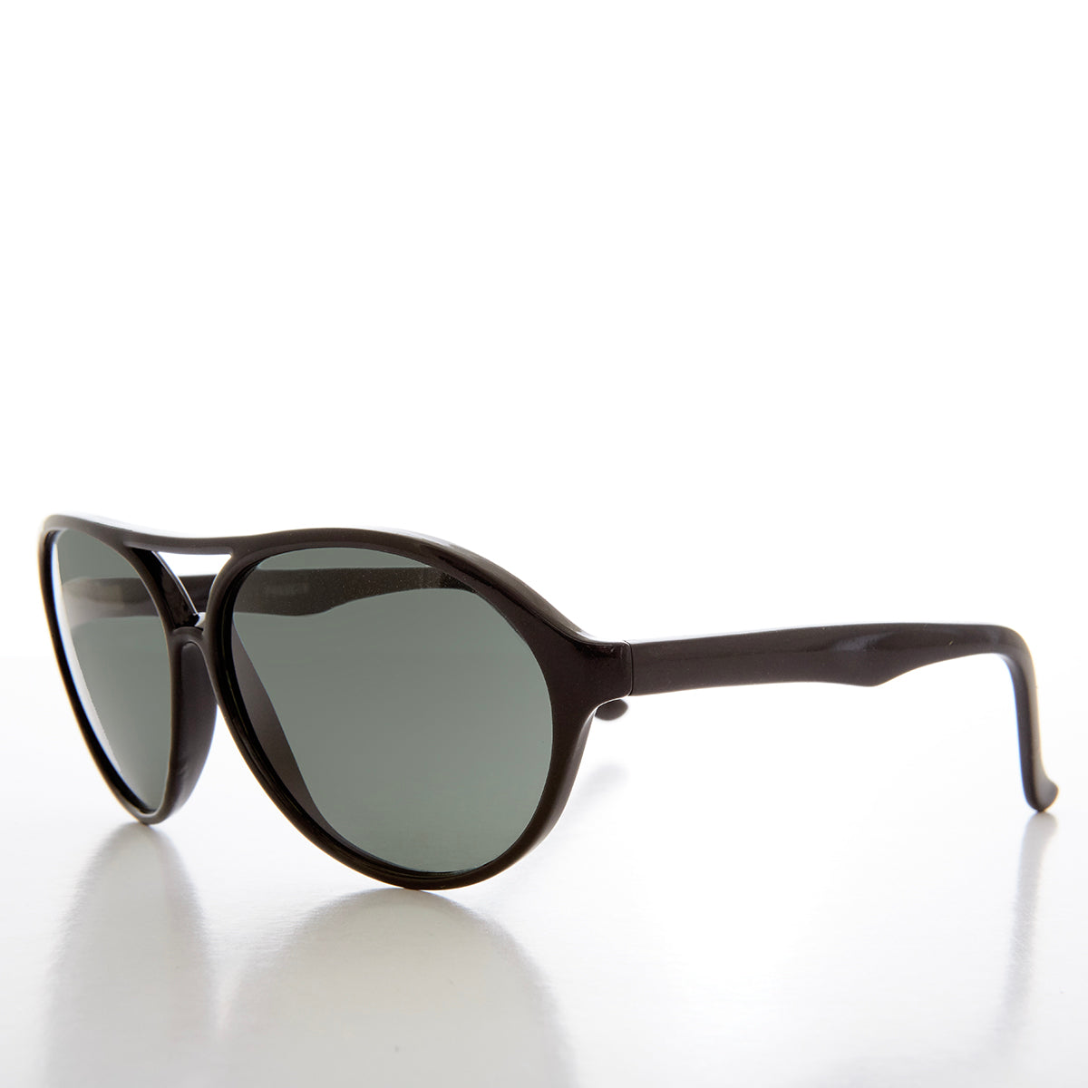 Curved Aviator Sunglass with Glass Lens