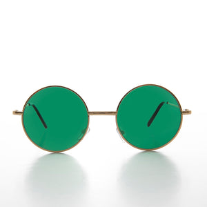 Round Hippy Colored Lens Sunglass - Tippy